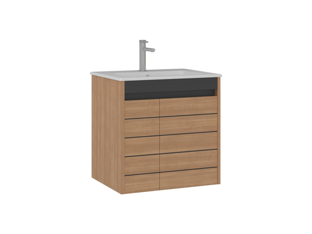 Mueble para lavabo «Ricato 60» - 61 x 47 x 62 cm - Nogal