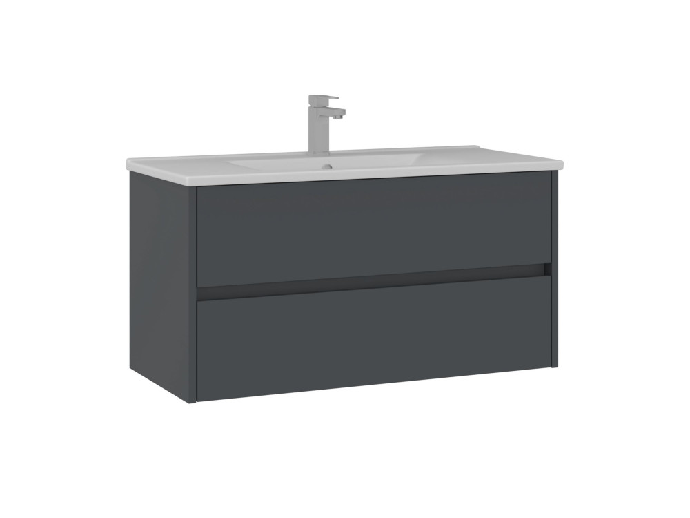 Mueble para lavabo «Side 100 v3» - 100 x 45 x 52 cm - Antracita mate
