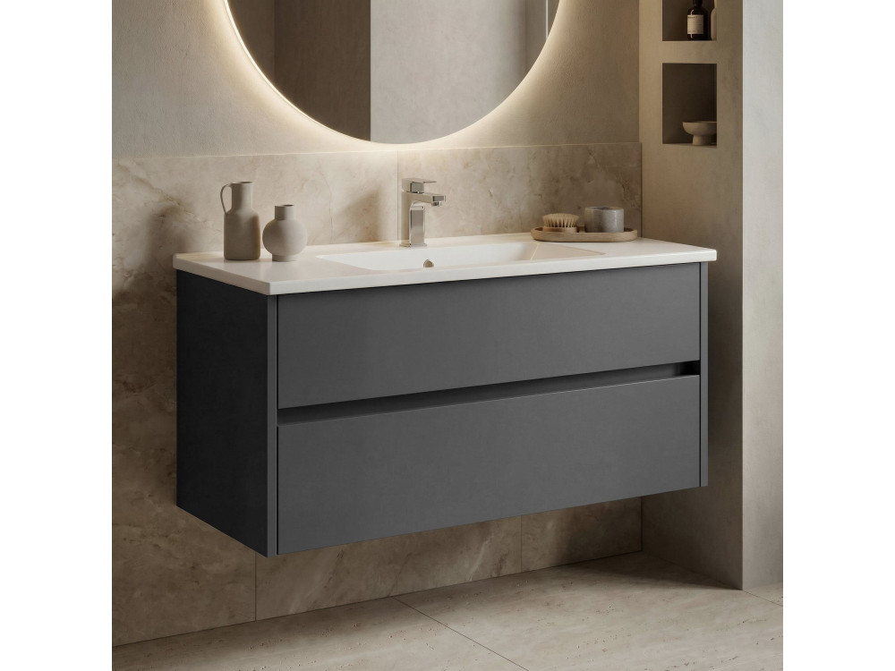 Mueble para lavabo «Side 100 v3» - 100 x 45 x 52 cm - Antracita mate