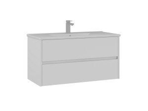 Mueble para lavabo «Side 100 v3» - 100 x 45 x 52 cm - Blanco mate