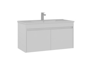Mueble para lavabo «Side 100 v3» - 100 x 45 x 52 cm - Blanco mate