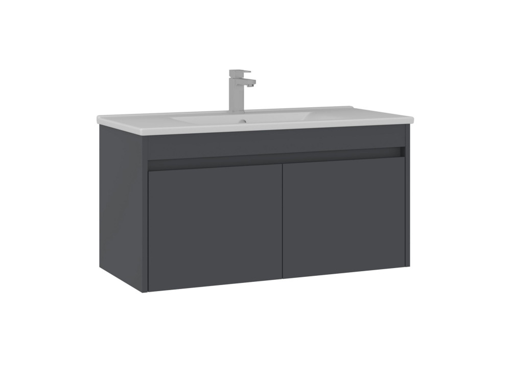 Mueble para lavabo «Side 100 v3» - 100 x 45 x 52 cm - Antracita mate