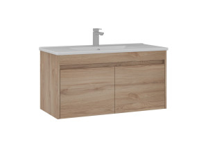 Mueble para lavabo «Side 100 v3» - 100 x 45 x 52 cm - Roble