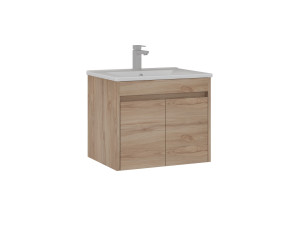 Mueble para lavabo «Side 65 v2» - 65 x 45 x 52 cm - Roble