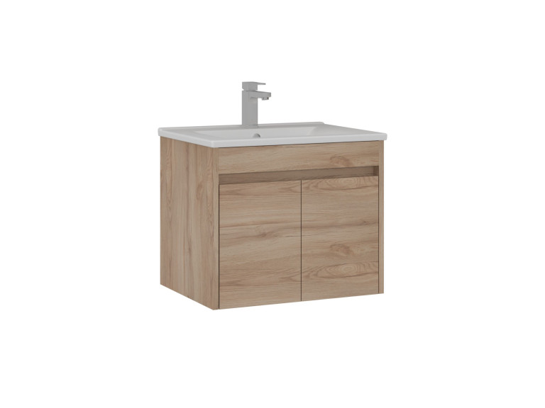 Mueble para lavabo «Side 65 v2» - 65 x 45 x 52 cm - Roble