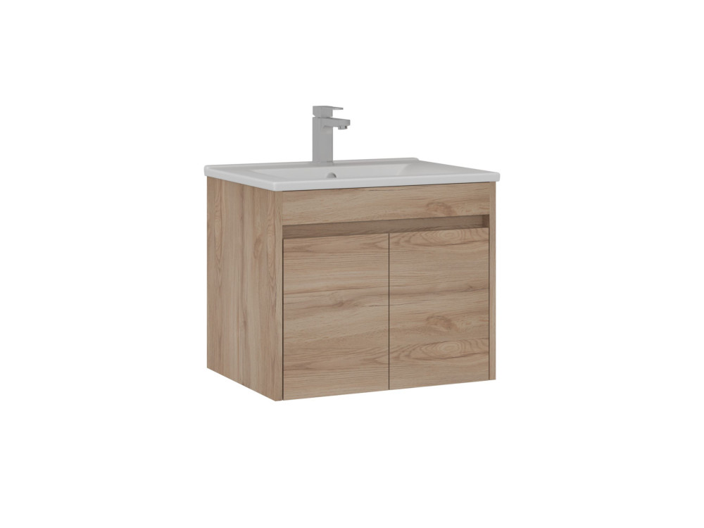 Mueble para lavabo «Side 65 v2» - 65 x 45 x 52 cm - Roble