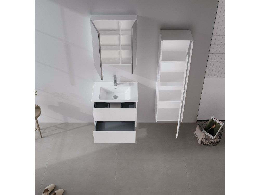 Mueble para lavabo «Side 65 v2» - 65 x 45 x 52 cm - Blanco mate