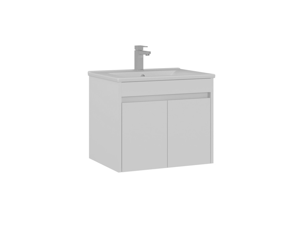 Mueble para lavabo «Side 65 v2» - 65 x 45 x 52 cm - Blanco mate