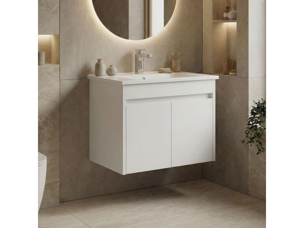 Mueble para lavabo «Side 65 v2» - 65 x 45 x 52 cm - Blanco mate