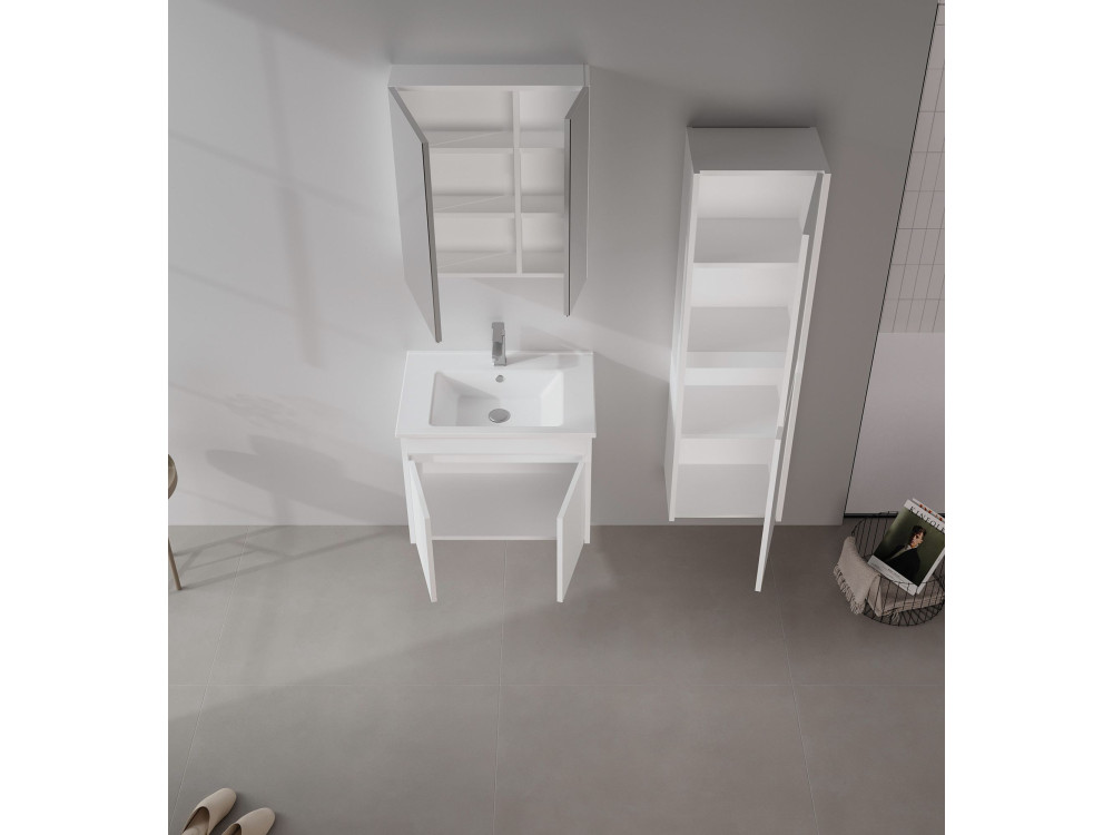 Mueble para lavabo «Side 65 v2» - 65 x 45 x 52 cm - Blanco mate