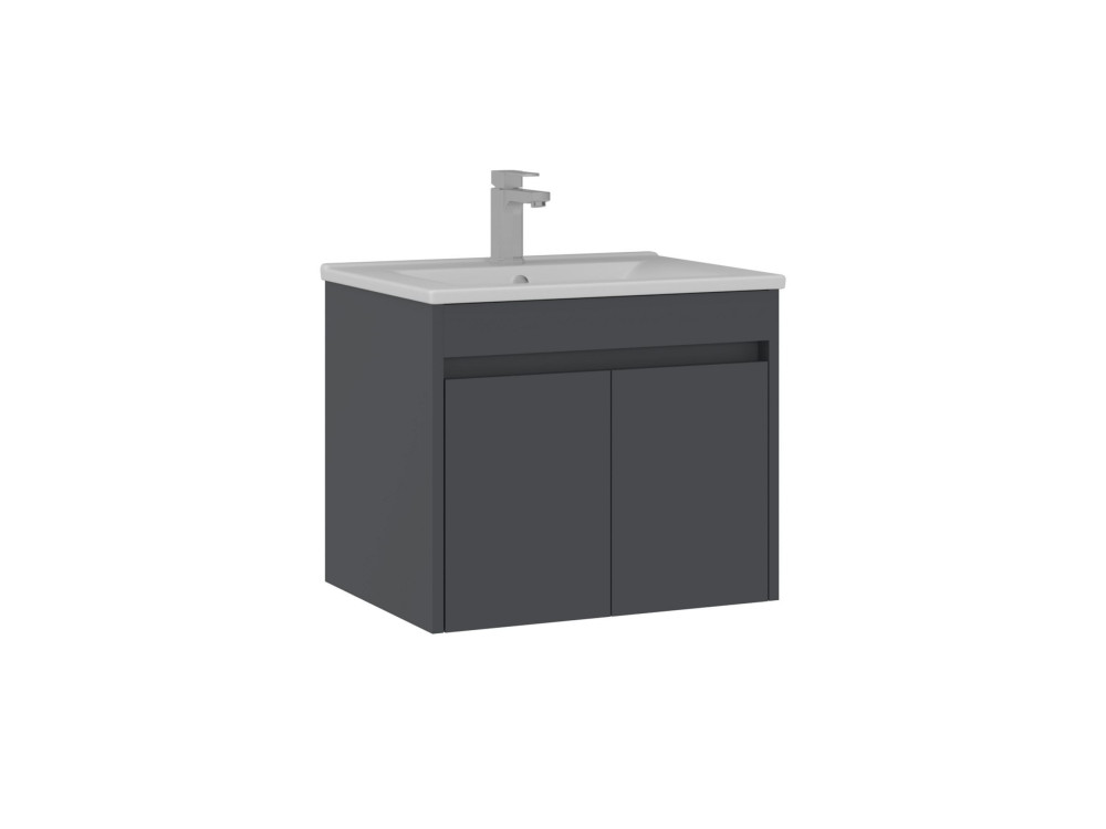 Mueble para lavabo «Side 65 v2» - 65 x 45 x 52 cm - Antracita mate