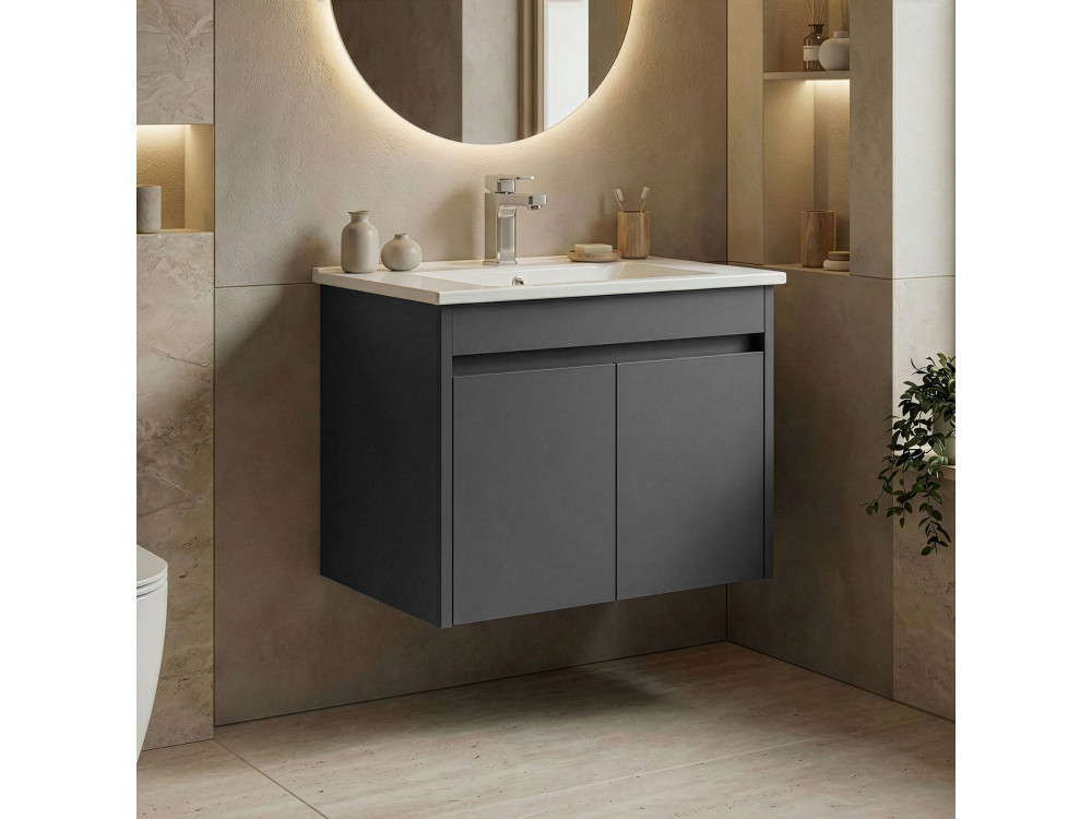 Mueble para lavabo «Side 65 v2» - 65 x 45 x 52 cm - Antracita mate