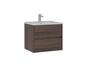 Mueble para lavabo «Side 65 v2» - 65 x 45 x 52 cm - Nogal oscuro