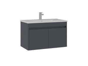 Mueble para lavabo «Side 85 v2» - 85 x 45 x 52 cm - Antracita mate