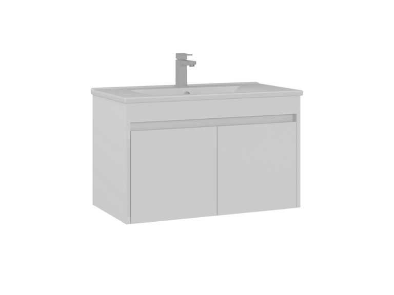 Mueble para lavabo «Side 85 v2» - 85 x 45 x 52 cm - Blanco mate