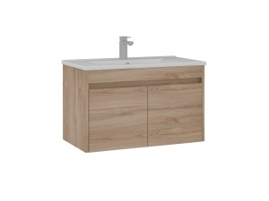 Mueble para lavabo «Side 85 v2» - 85 x 45 x 52 cm - Roble