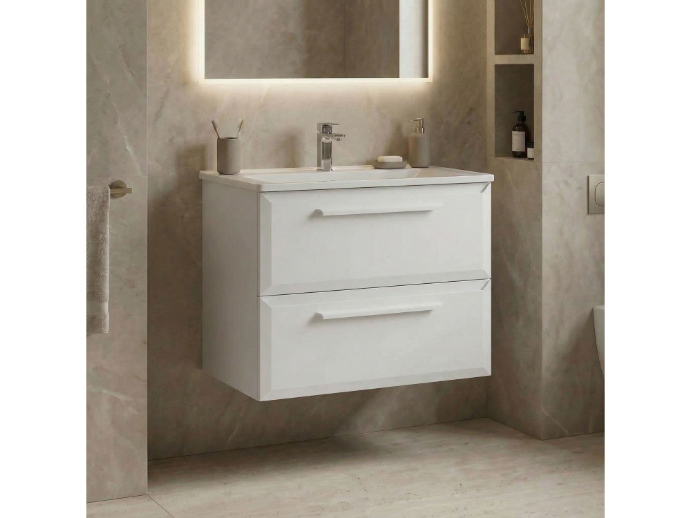 Mueble para lavabo «Nuvola 65 v2» - 65 x 50 x 62 cm - Blanco