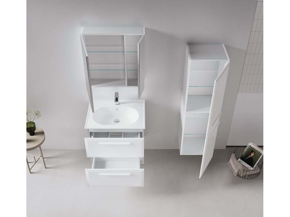 Mueble para lavabo «Nuvola 65 v2» - 65 x 50 x 62 cm - Blanco