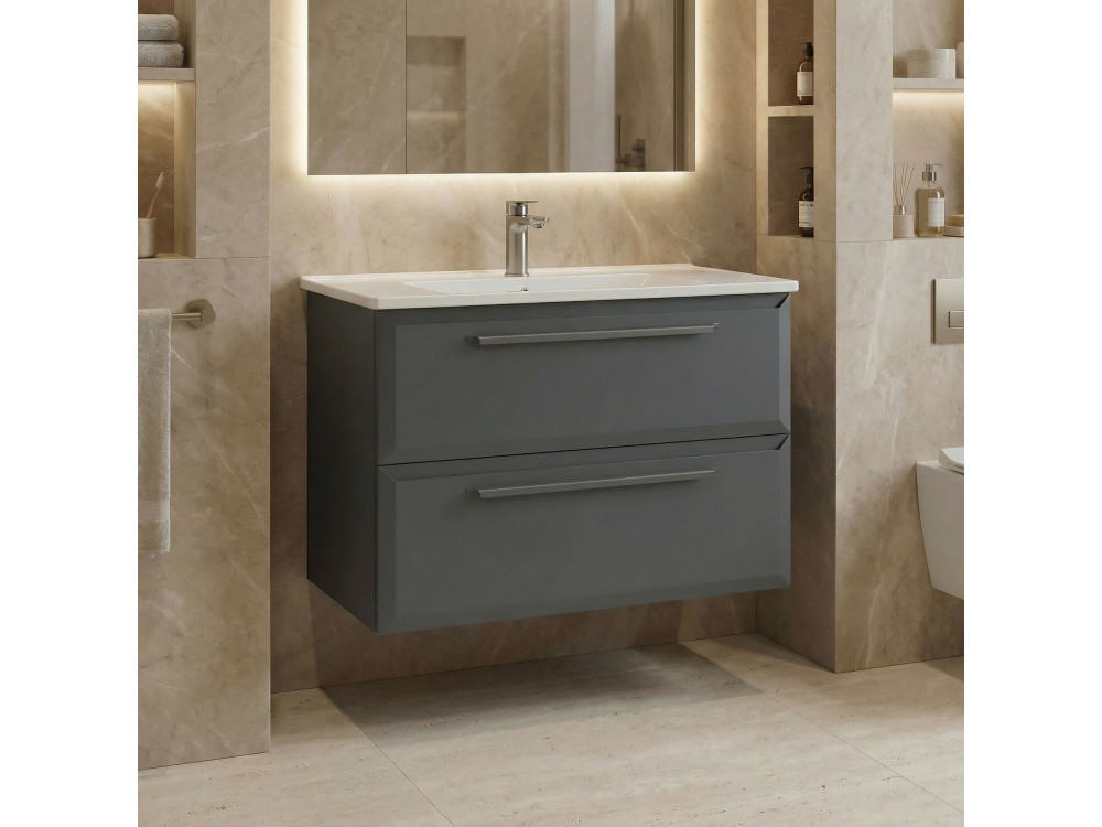 Mueble para lavabo «Nuvola 80 v2» - 80 x 50 x 62 cm - Antracita