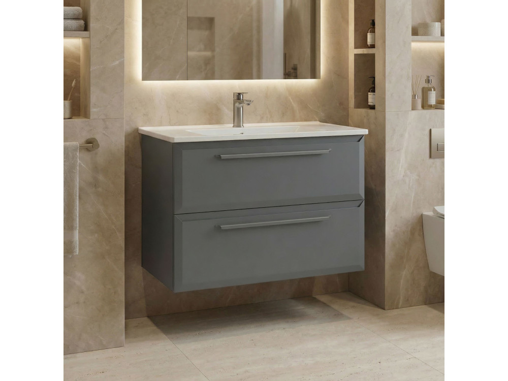 Mueble para lavabo «Nuvola 80 v2» - 80 x 50 x 62 cm - Gris