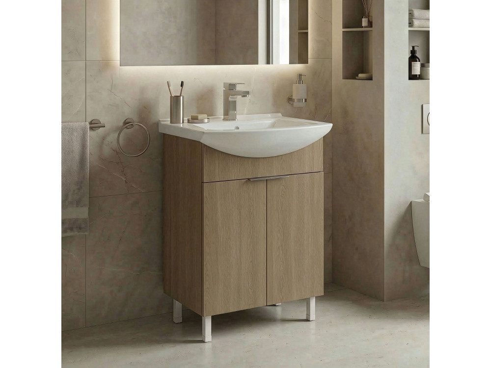 Mueble para lavabo «Purus 55» - 55 x 50 x 83 cm - Roble Sonomo