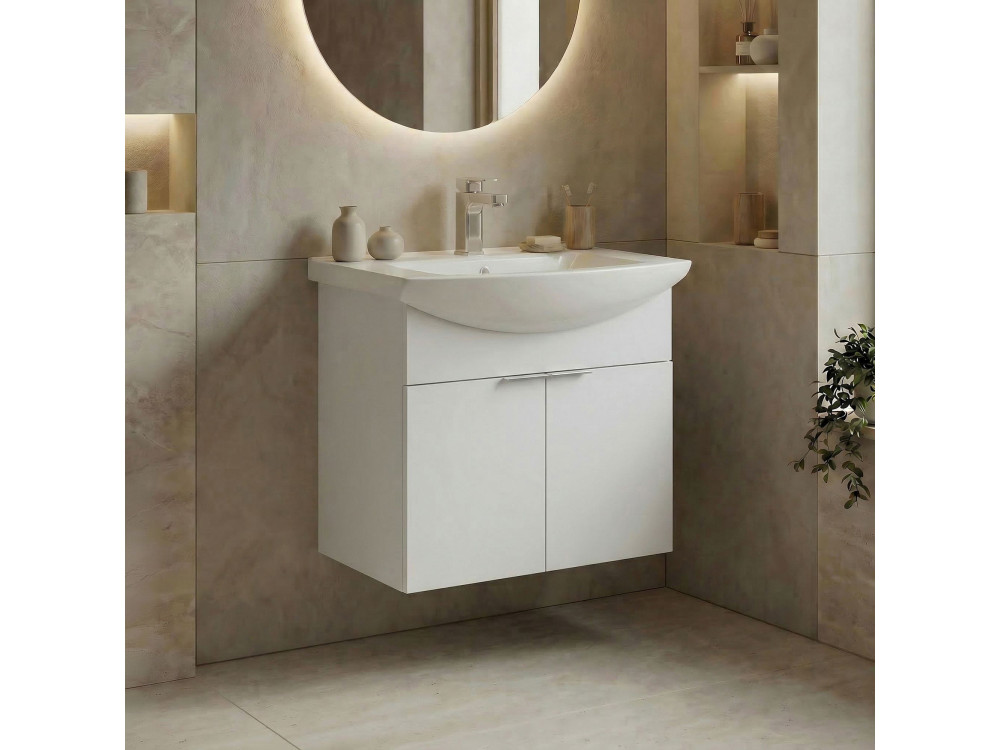 Mueble para lavabo «Purus 55» - 55 x 50 x 58 cm - Blanco