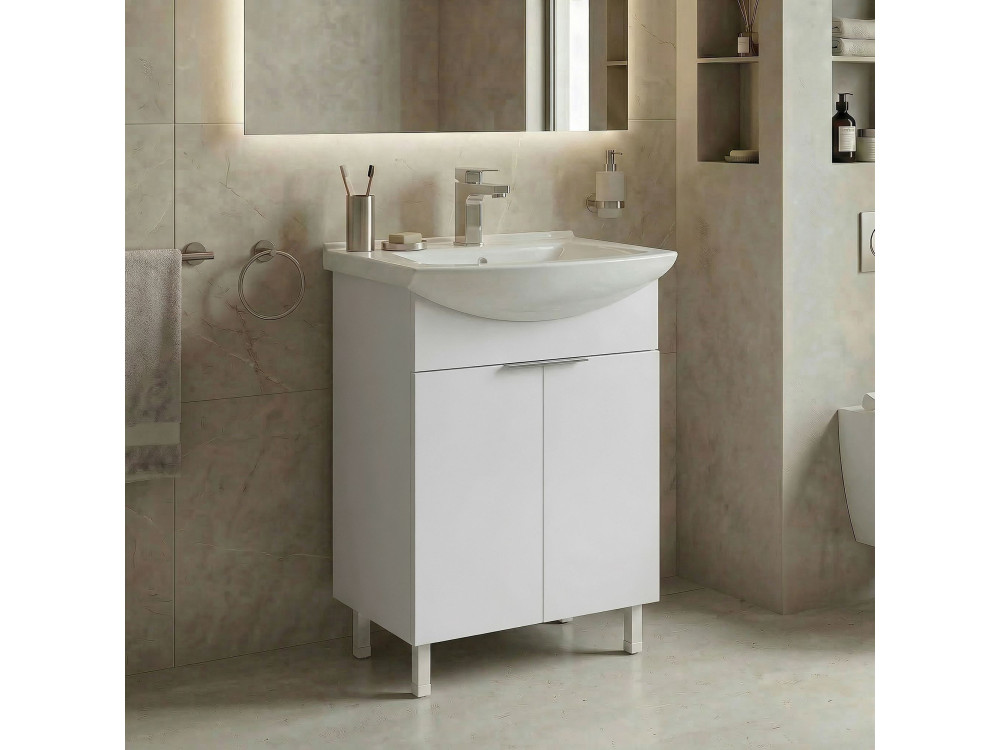 Mueble para lavabo «Purus 55» - 55 x 50 x 83 cm - Blanco