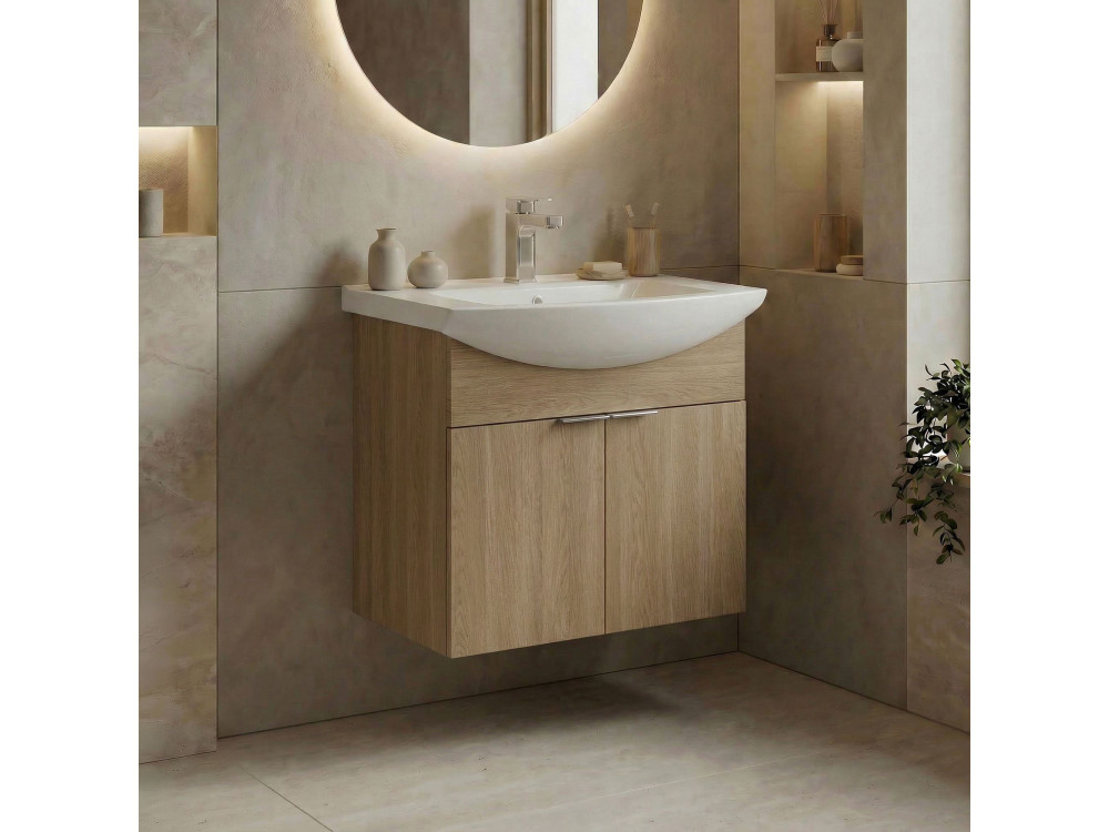 Mueble para lavabo «Purus 55» - 55 x 50 x 58 cm - Roble Sonomo