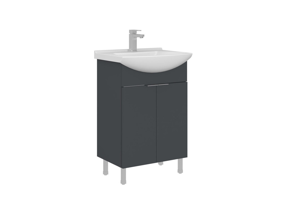 Mueble para lavabo «Purus 55» - 55 x 50 x 83 cm - Antracita mate