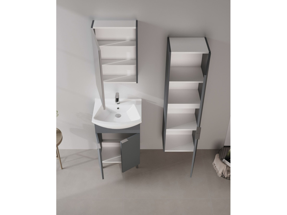 Mueble para lavabo «Purus 55» - 55 x 50 x 83 cm - Antracita mate