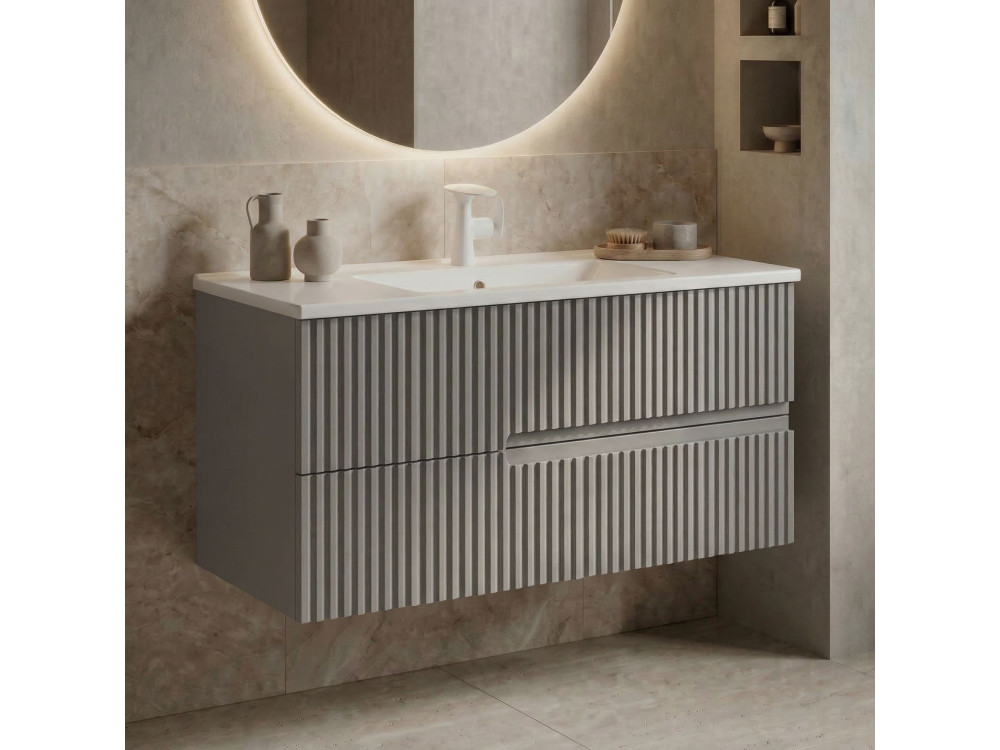 Mueble para lavabo «Moonlight 90 v2» - 91 x 51 x 51 cm - Matte Mink