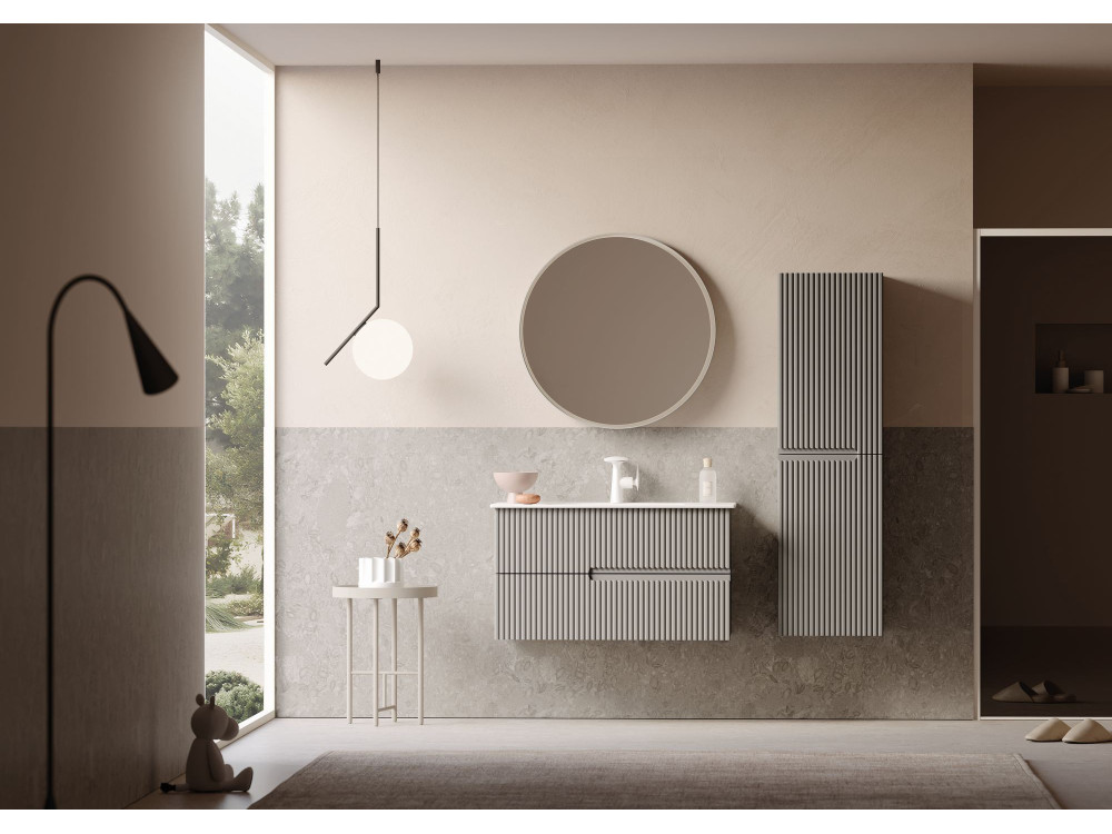 Mueble para lavabo «Moonlight 90 v2» - 91 x 51 x 51 cm - Matte Mink