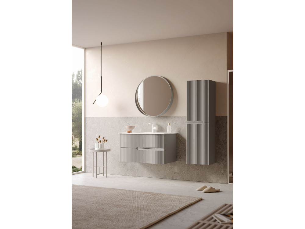 Mueble para lavabo «Moonlight 90 v2» - 91 x 51 x 51 cm - Matte Mink