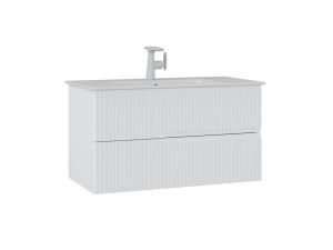 Mueble para lavabo «Moonlight 90 v2» - 91 x 51 x 51 cm - Blanco mate