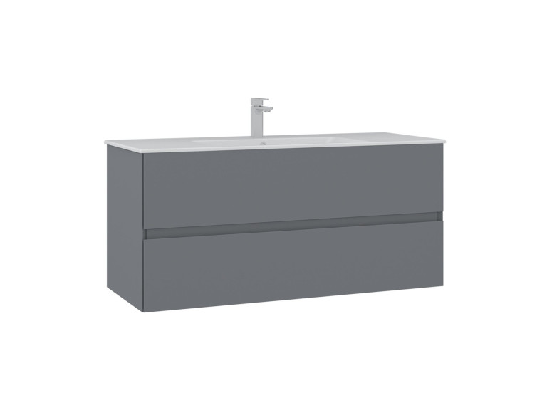 Mueble para lavabo «Nest 121 v2» - 121 x 51 x 55 cm - Gris mate