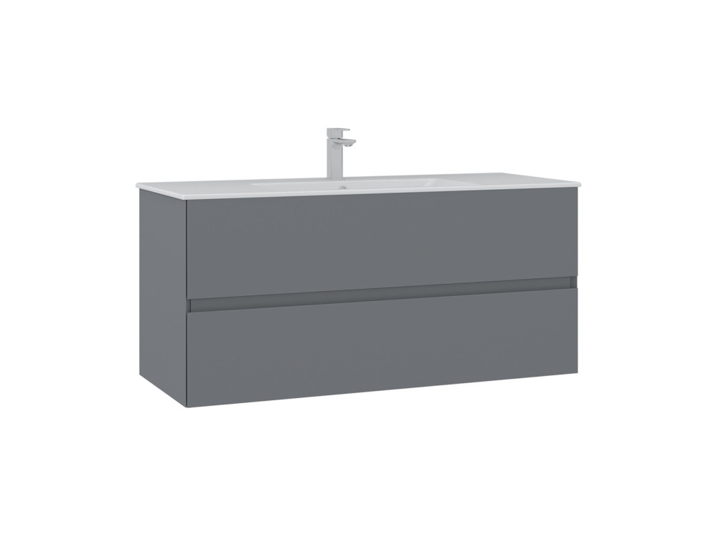 Mueble para lavabo «Nest 121 v2» - 121 x 51 x 55 cm - Gris mate
