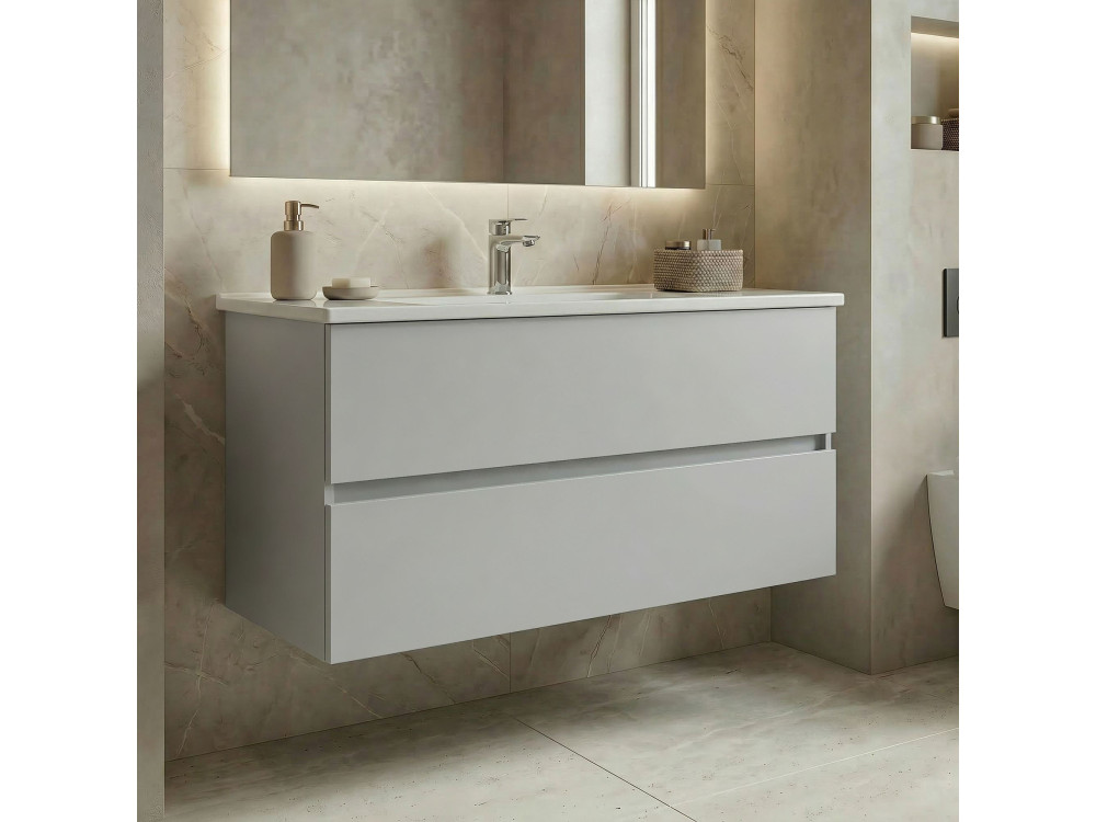 Mueble para lavabo «Nest 121 v2» - 121 x 51 x 55 cm - Mate Cashmere