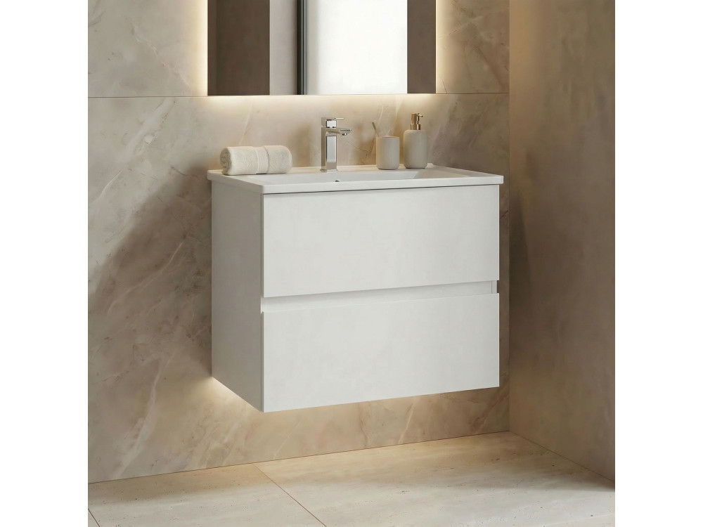 Mueble para lavabo «Nest 71 v2» - 71 x 51 x 55 cm - Blanco mate