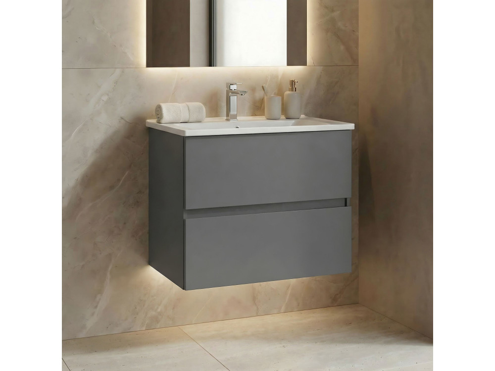 Mueble para lavabo «Nest 71 v2» - 71 x 51 x 55 cm - Gris mate