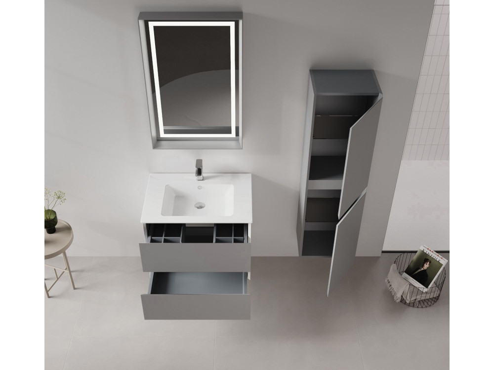 Mueble para lavabo «Nest 71 v2» - 71 x 51 x 55 cm - Gris mate