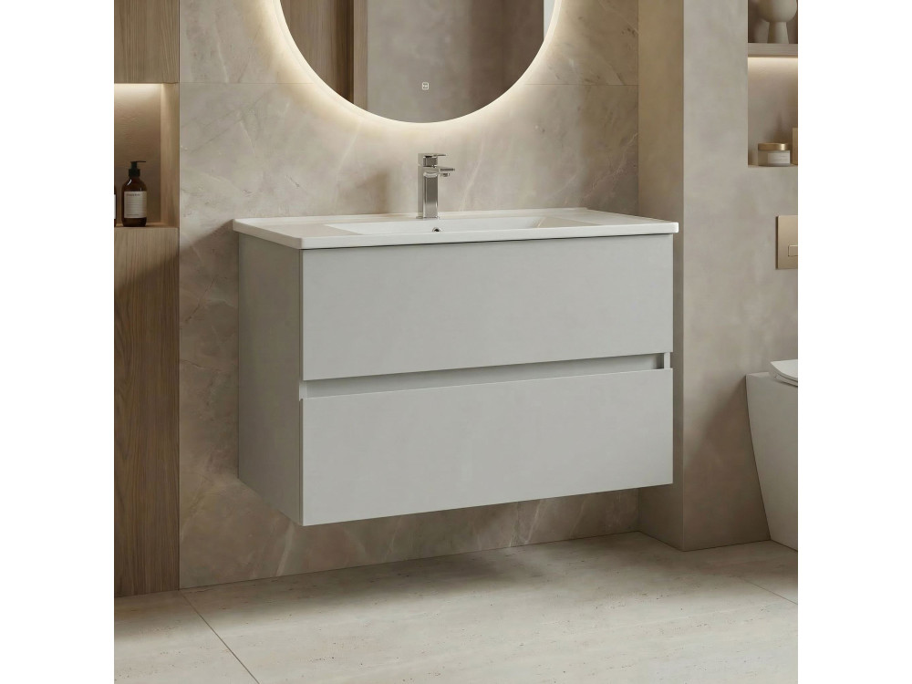 Mueble para lavabo «Nest 91 v2» - 91 x 51 x 55 cm - Mate Cashmere