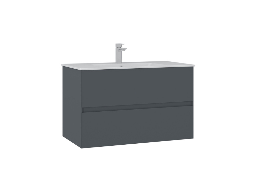 Mueble para lavabo «Nest 91 v2» - 91 x 51 x 55 cm - Antracita mate