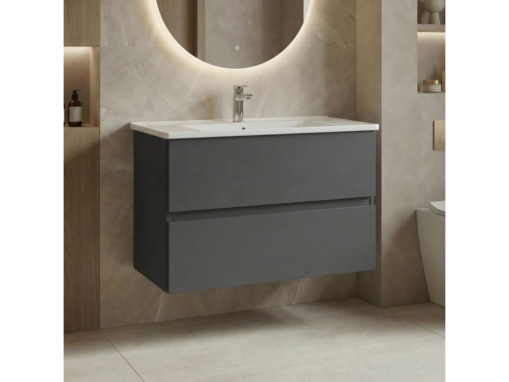 Mueble para lavabo «Nest 91 v2» - 91 x 51 x 55 cm - Antracita mate