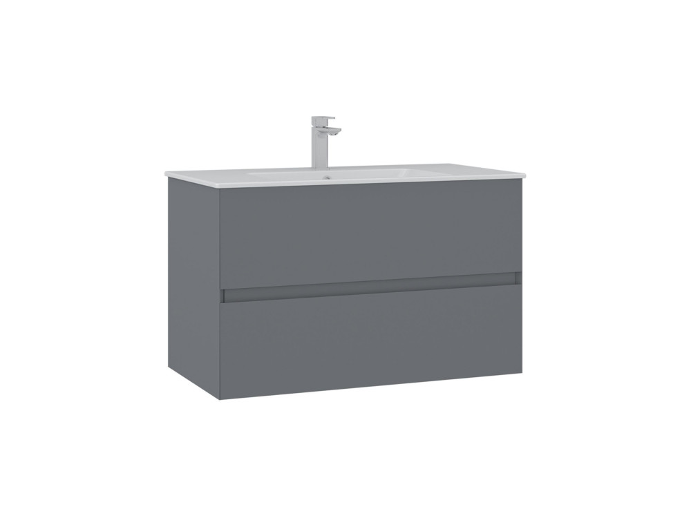 Mueble para lavabo «Nest 91 v2» - 91 x 51 x 55 cm - Gris mate