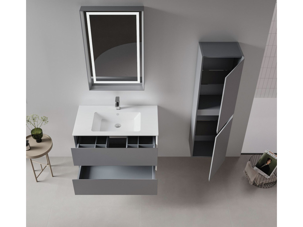 Mueble para lavabo «Nest 91 v2» - 91 x 51 x 55 cm - Gris mate