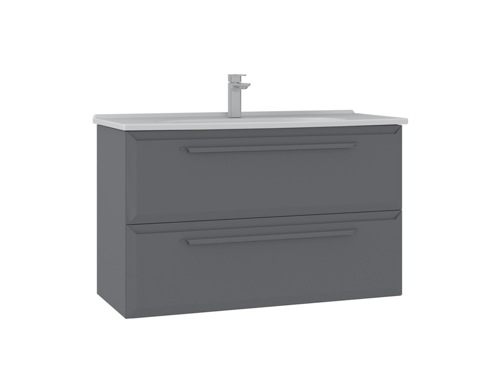 Mueble para lavabo «Nuvola 100 v2» - 100 x 50 x 62 cm - Gris