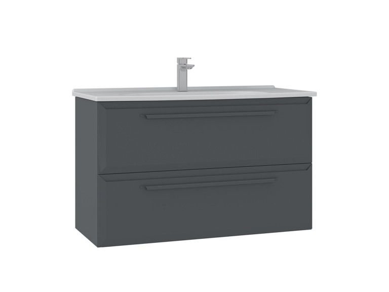 Mueble para lavabo «Nuvola 100 v2» - 100 x 50 x 62 cm - Antracita
