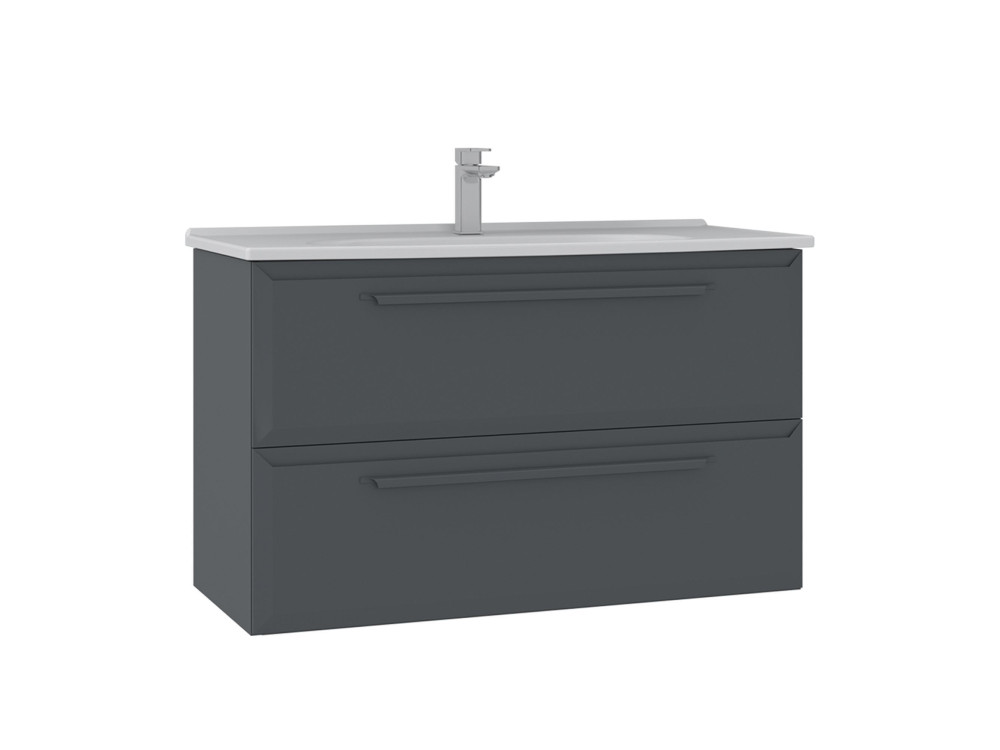 Mueble para lavabo «Nuvola 100 v2» - 100 x 50 x 62 cm - Antracita