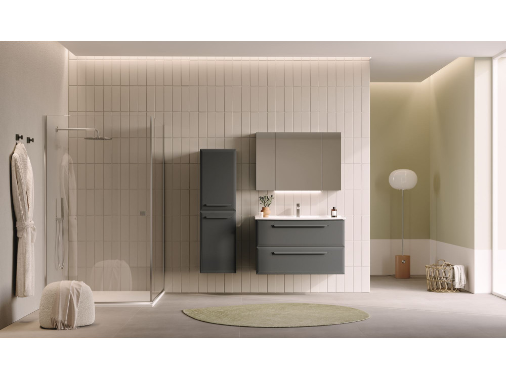 Mueble para lavabo «Nuvola 100 v2» - 100 x 50 x 62 cm - Antracita