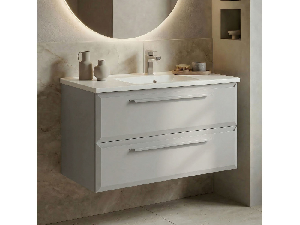 Mueble para lavabo «Nuvola 100 v2» - 100 x 50 x 62 cm - Cashmere